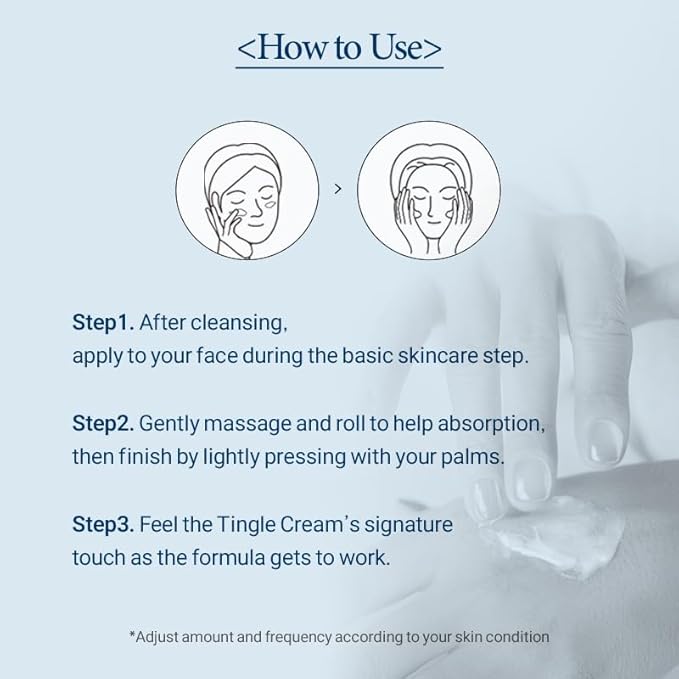 Tingle Cream – Pore-Caring & Refreshing Moisturizer with Hydrolyzed Sponge Spicules and Niacinamide – Lightweight Korean Cream for Balanced Skin (30ml/1.01 fl. oz.) – Korean Skincare