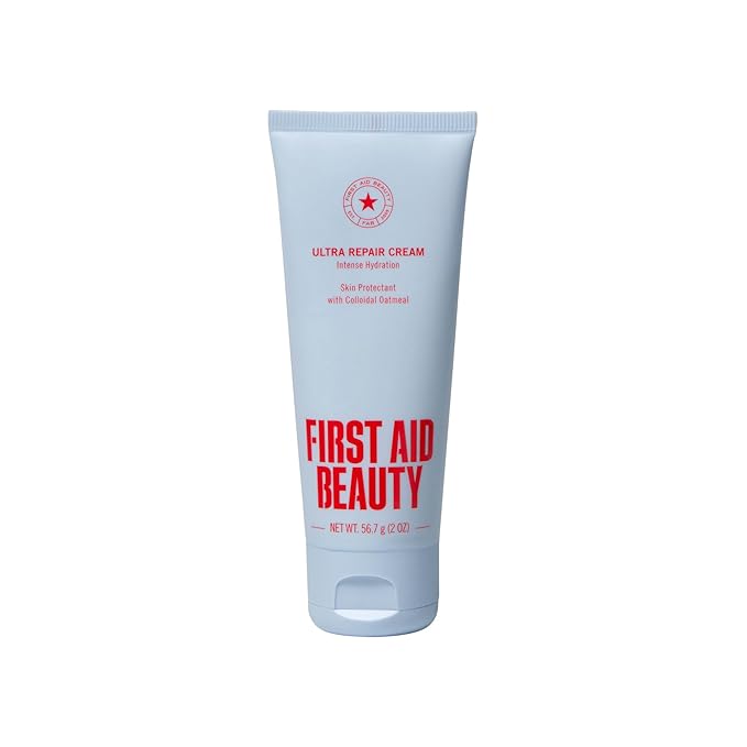 First Aid Beauty Ultra Gentle Cream-to-Foam Facial Cleanser – Makeup Removing Face Cleanser - Face Wash with Colloidal Oatmeal & Glycerin, for Sensitive, Acne & Blemish-Prone Skin, 2 oz