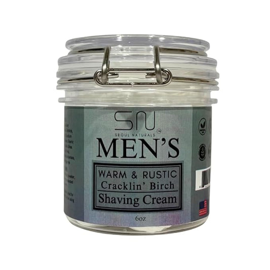 Seoul Naturals Warm and Rustic Cracklin' Birch Shaving Cream, k beauty, 6 oz