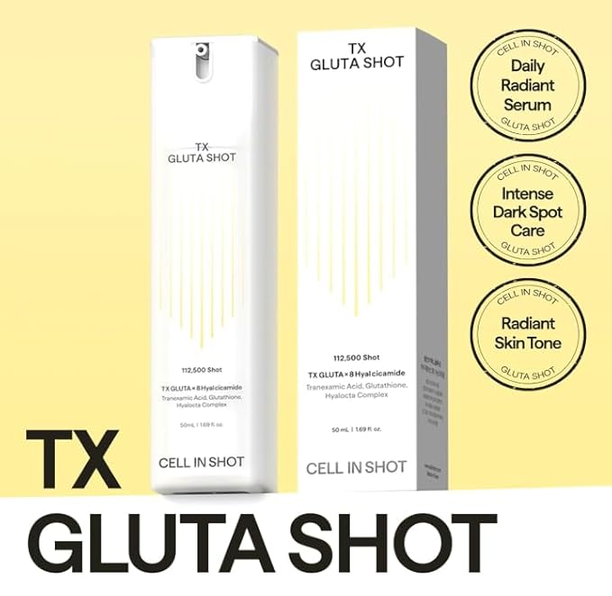 Tranex Gluta Shot Serum – Enhances Skin Clarity and Radiance for Glass Skin - Tranexamic Acid and Glutathione Facial Serum, 1.69 fl.oz. (50 ml)