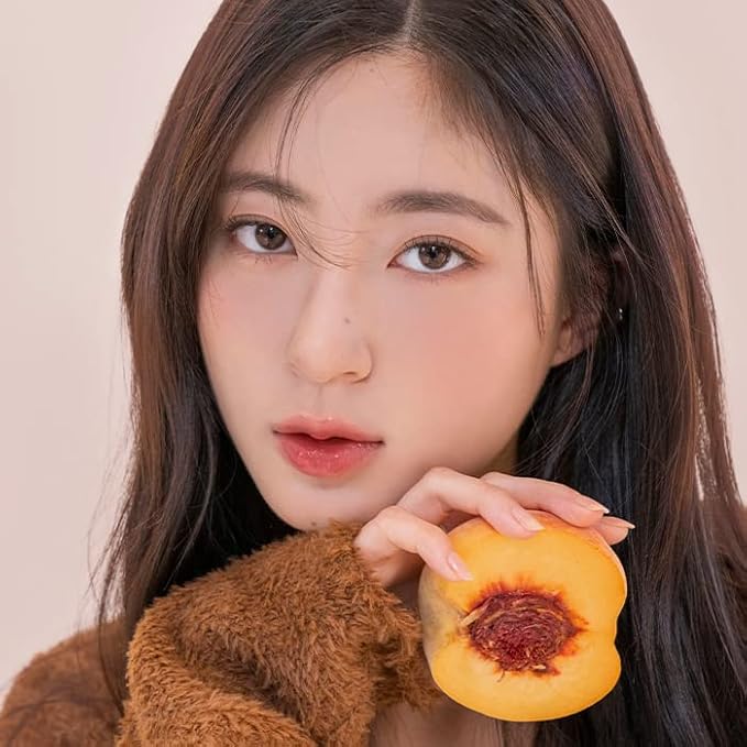 rom&nd Juicy Lasting Tint #18 Mulled Peach - K-Beauty Glossy Lip Stain | Hydrating, Long-Lasting, Non-Sticky Syrupy Finish | Natural Fruit-Inspired Coral Peach for All Skin Tones
