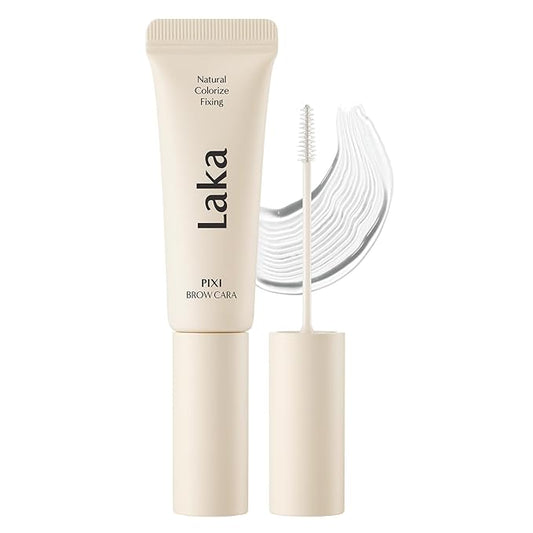 Laka Pixi Eyebrow Mascara 8g/0.28oz., Eyebrow Gel to Fix and Shape Brows, Clump-Free, Brow Fixer with Slim Precision Brush, Vegan, K-Beauty (#00 Basic Shaper)