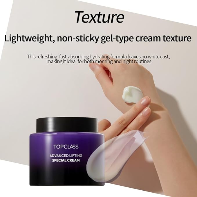 CHARMZONE Topclass Advanced Lifting Special Cream, Lightweight Gel-Cream Moisturizer for Firming, Hydration & Barrier Care, Face & Neck, K-Beauty Anti-Aging, 3.38 fl oz