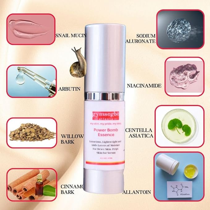 gymsegbë Mini Skincare Set – Travel Size 5-Step Korean Skin Care Intro Kit (5x15ml) with Snail Mucin, Niacinamide & SPF50 Moisturizer – TSA-Friendly, Vegan, Cruelty-Free