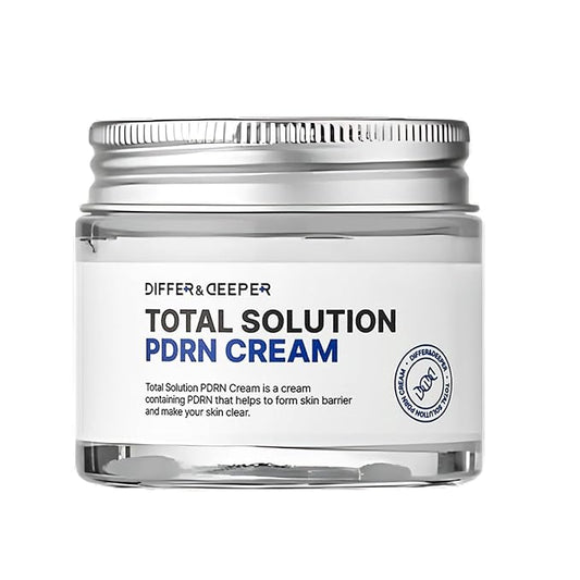 Differ & Deeper Total Solution PDRN Cream Barrier Strengthening for Sensitive Skin, Daily Nourishing Cream with PDRN, Korean Skincare 2.47oz