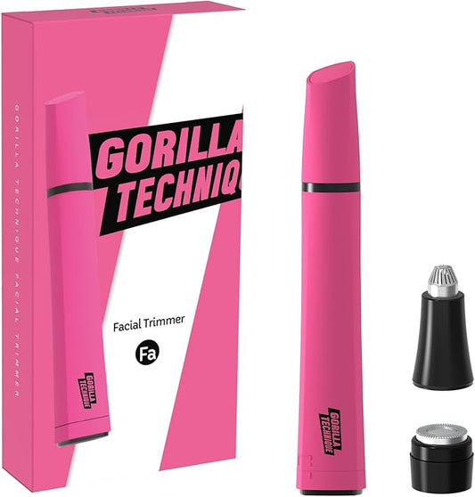 Gorilla Technique Eyebrow & Facial Trimmer for Women, Painless 2 in 1 Eyebrow Razor & Facial Hair Remover for Upper Lip, Chin & Peach Fuzz for Smooth Skin, K-Beauty Inspired Korean Skin Care