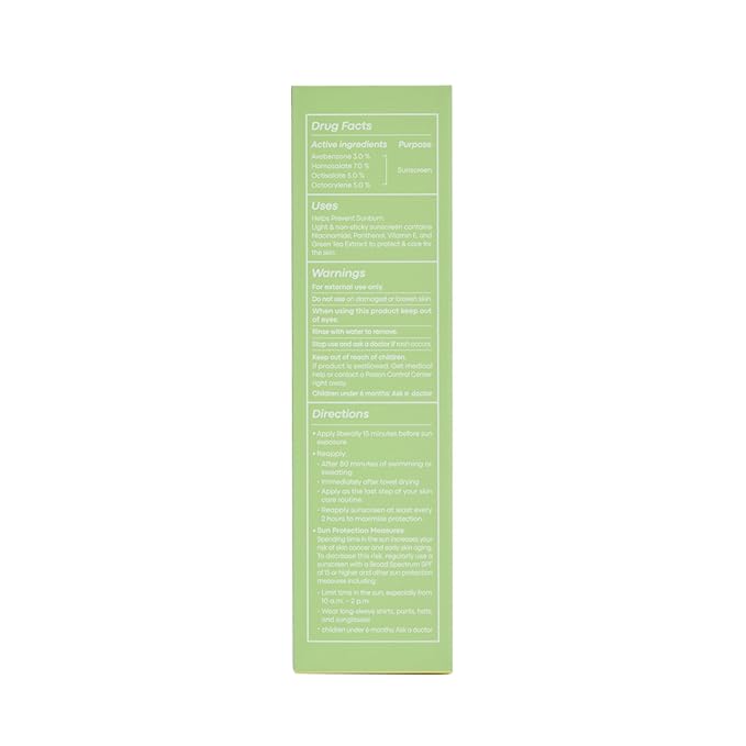 TONYMOLY Green Tea Korean Sunscreen SPF 50 – Non-Greasy Broad Spectrum Face Sunscreen with Niacinamide, Panthenol & Hyaluronic Acid, Travel Size 50ml