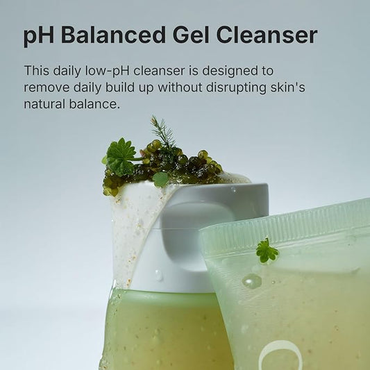 pH Balanced Gel Cleanser, Hydrating Korean Foaming Face Wash with Algae11 & Kelp Powder, Gentle Deep Cleanser for Oily or Sensitive Skin, Non-Comedogenic K-Beauty, 100ml / 3.38 fl.oz.
