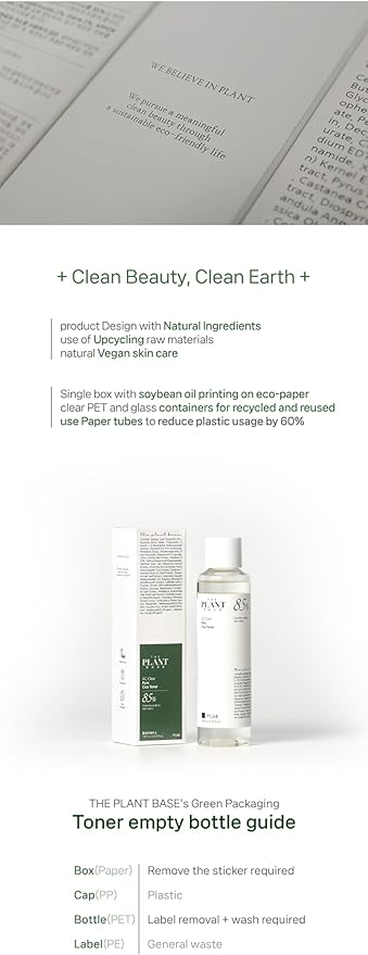 The Plant Base CICA Distillate Toner 195ml | CICA (Centella Asiatica Leaf Water) 85% Facial Pore Calming & Soothing Cooling Toner | 100% Plant Distillate | Korean Skincare, K Beauty, Korean Beauty