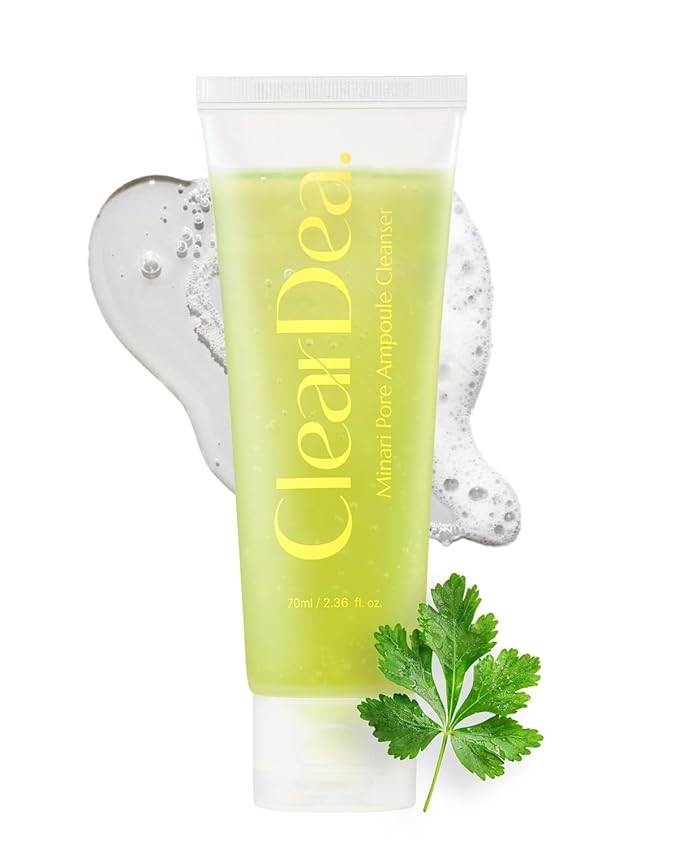 Minari Ampoule Cleanser for Face – K-Beauty Korean Water Parsley & Kakadu Plum Extracts, Hydrating & Gentle Daily Facial Cleanser, 80ml/2.71 oz