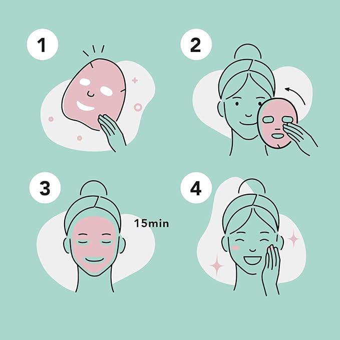 Celavi Essence Facial Sheet Face Mask Variety Set Classic Authentic Korean Moisturizing Skincare (12-Packs)
