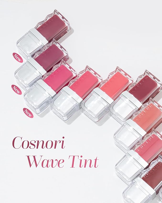 COSNORI Flow Wave Lip Tint - Vegan Glassy Lip Gloss, Lightweight & Long-lasting, Plant-derived Oil Moisturizer, K-Beauty (15 FIG JAM)