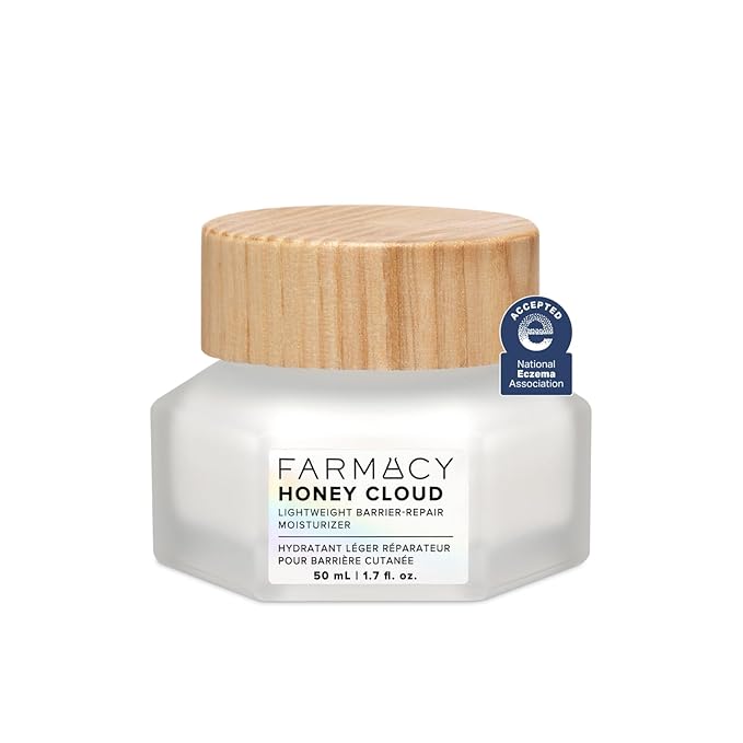 Farmacy Honey Cloud Face Moisturizer Cream - Lightweight Face Lotion with Hyaluronic Acid + Peptides - Breathable Moisture + Barrier Repair - Facial Moisturizer for Combo, Sensitive + Oily Skin (50ml)