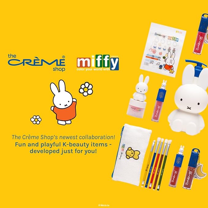 The Crème Shop x Miffy Dewy Dreams Hydrating Animated Essence Sheet Mask with Hyaluronic Acid & Squalane, Deep Moisture, K-Beauty, Cruelty-Free, Gentle Care for All Skin Types (Pack of 5)