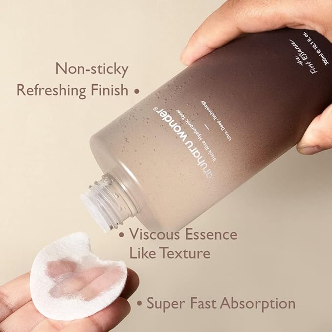 haruharu Wonder Black Rice Hyaluronic Toner, Deep Hydration, Glass Skin, Hyaluronic Acid, Lavender Oil, Skin Plumpling, Korean Skincare, Vegan, Cruelty-Free, 10.1 fl.oz
