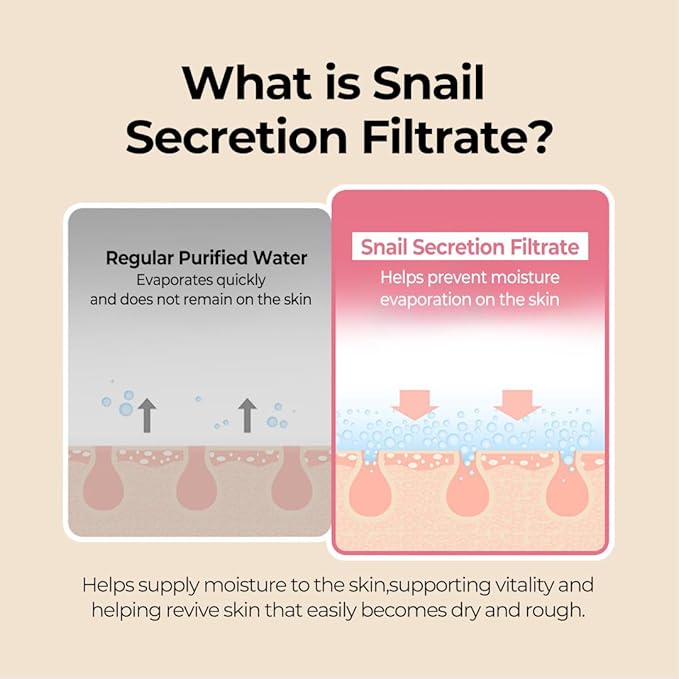 Intensive Snail Cream with Collagen for Dry, Sensitive Skin, Hydrating & Firming Moisturizer, Barrier Support Cream, Korean Skincare 2.02 fl oz
