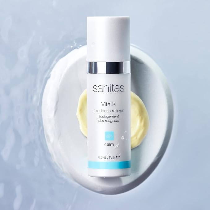 Sanitas Skincare Vita K, Topical Elixir to Reduce Appearance of Facial Redness & Improve Dark Circles Under Eyes, 0.5 Ounce
