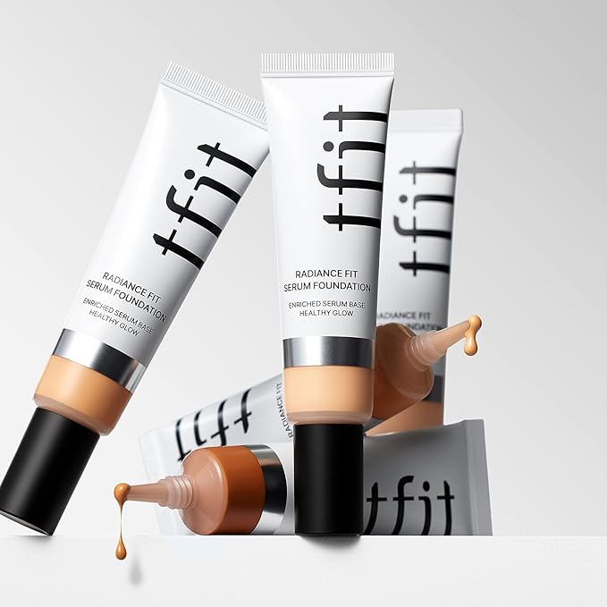 Radiance Fit Serum Foundation - Flawless Coverage, Dewy finish, Long-lasting, Lightweight, Korean Makeup,1.05 Oz. (N01 Linen, 1.05 Oz.)