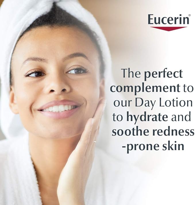 Eucerin Redness Relief Night Creme - Hydrating Cream Safe for Sensitive, Redness-Prone Skin & Rosacea - 1.7 oz Jar