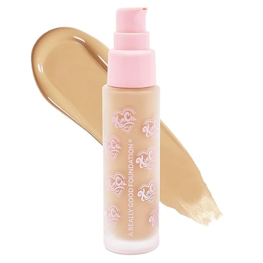 KimChiChic Beauty A Really Good Foundation | Medium to Full Coverage Makeup | Long-Lasting, Lightweight Formula | Vegan & Cruelty-Free, 1.0 fl. oz, 104L Fair + Warm Olive Undertones