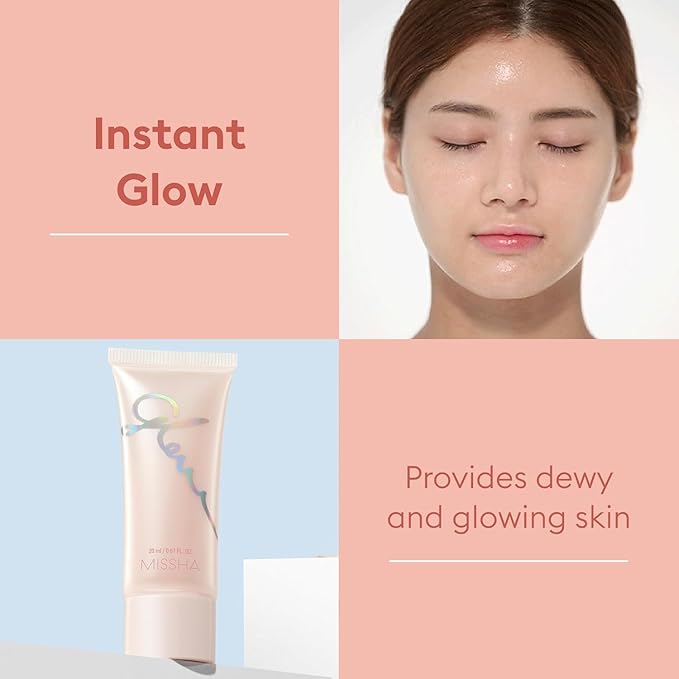 MISSHA Glow Skin Balm 0.68 fl oz/ 20ml, 4-in-1 Primer, Moisturizing Cream, Morning Pack, Luminizing Cream for a Flawless Natural Glow, Glass Skin