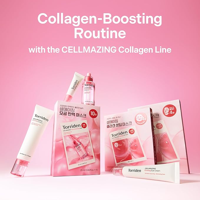 Torriden CELLMAZING Pore Perfecting Ampoule 30ml (1.01 fl.oz.) | Improving Skin Elasticity | 5D Collagen, Peptide Complex, PHA, LHA | Korean Facial Serum, Korean Skin Care