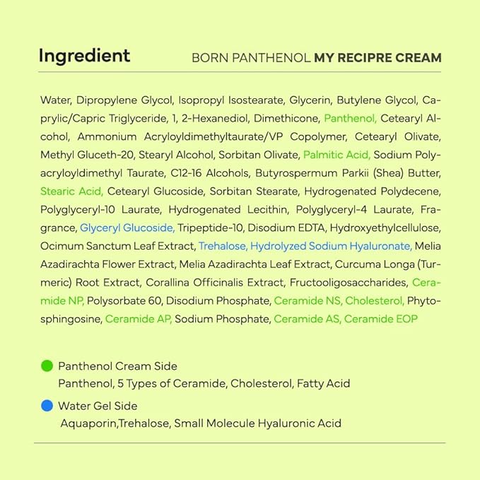 SAM’U Born Panthenol My Recipe Cream Korean Moisturizer with Hyaluronic Acid & Ceramide for Custom Hydration – Duo Face Gel & Cream Texture – Korean Skin Care for All Skin Types (50ml / 1.69 fl oz)