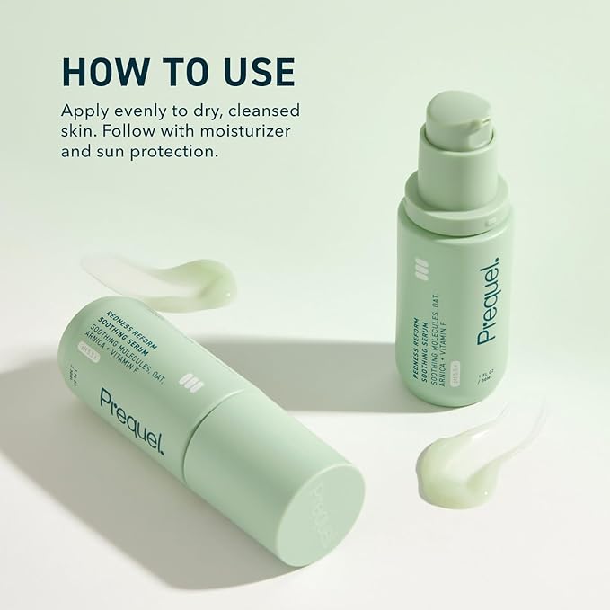 Prequel Skin Redness Reform, Calming Serum for Face. Advanced Clinical Optical Corrector for Redness and Discomfort. Soothing Face Serum with Oat Extract for Sensitive Skin. 1oz Pump (Pack of 2)