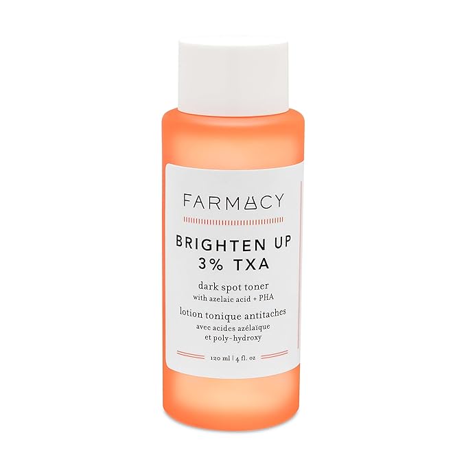 Farmacy 3% TXA Brightening Toner for Face - Dark Spot Corrector with Azelaic Acid, Tranexamic Acid + 5% PHA - Helps Even Texture + Tone, Fade Dark Spots + Exfoliate - Glow-Enhancing Skin Care (120ml)