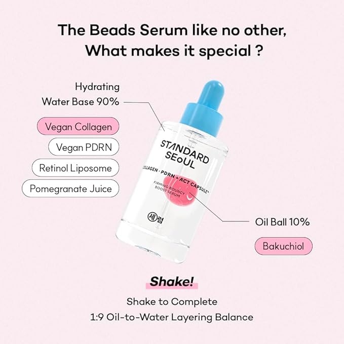Vegan PDRN Firming Bouncy Boost Serum - Black PDRN, Fermented Yeast-Derived | Ultra-Low Molecular (≤80bp) Formula | Smooth, Resilient-Looking Skin | Vegan Collagen, Bakuchiol & Retinol (30ml)