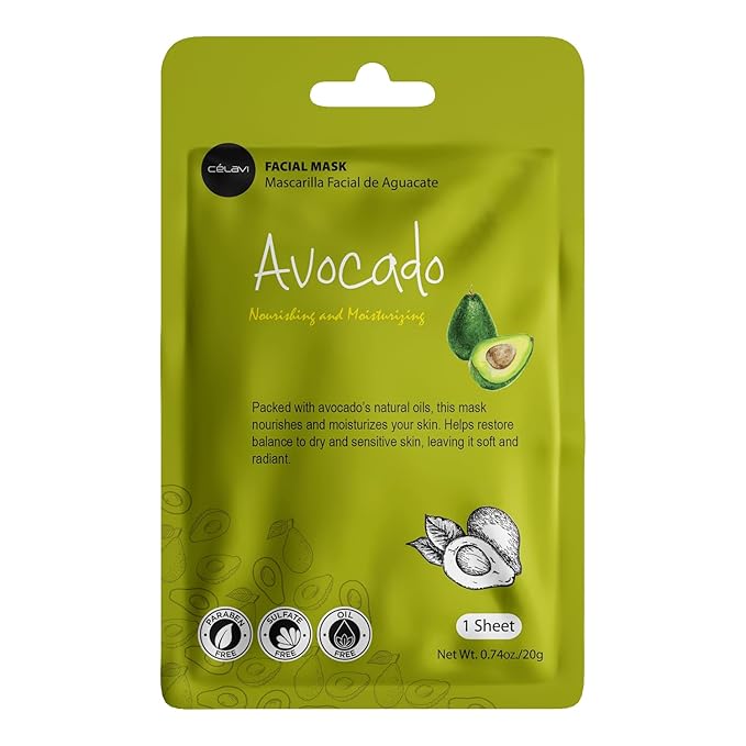 celavi Essence Facial Face Mask Paper Sheet Korea Skin Care Moisturizing 12 Pack (Mix - 2 of Each)