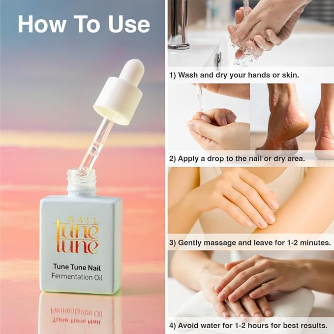 Fermented Nail Oil for Cuticle & Nail Repair | Vegan K-Beauty Serum with Herbal Extracts | Natural Strengthening & Moisturizing Formula for Brittle, Dry Nails | Nourishes, Smooths, Restores | 8ml