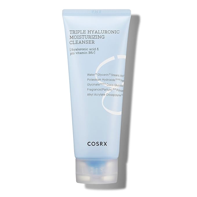 COSRX Hydrium Triple Hyaluronic Moisturizing Cleanser 5.07 fl.oz / 150ml | Daily Cleanser for Dry Skin with Hyaluronic Acid & Vitamin B | Animal Testing Free, Paraben Free, Korean Skin Care