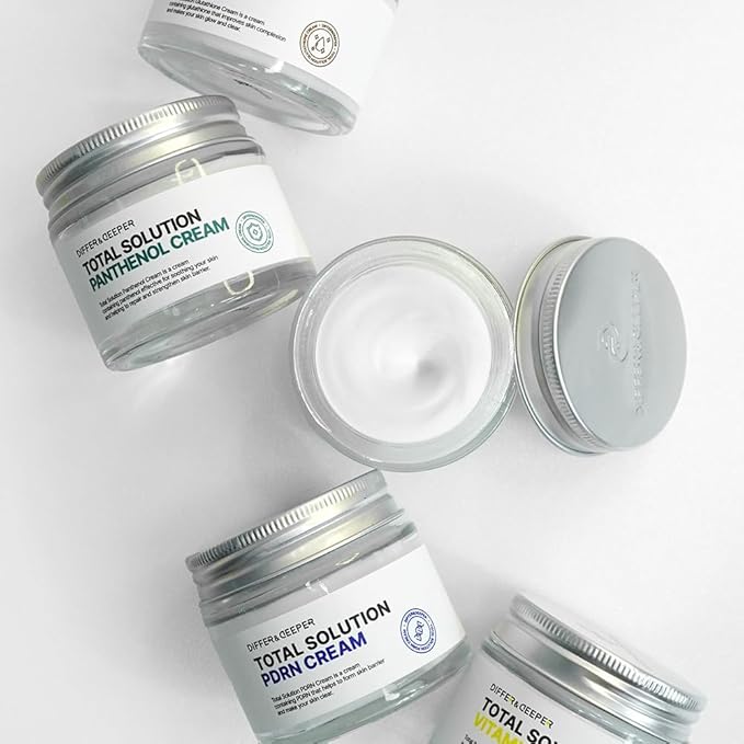 Differ & Deeper Total Solution Panthenol Cream – Soothing Moisturizer for Sensitive or Damaged Skin, Daily Barrier Care, Lightweight Hydrating Cream, Korean Skincare 2.47oz
