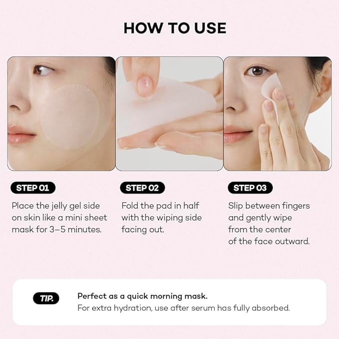 Firming V-Fit Dual Jelly Toner Pads, Pore Appearance Care & De-Puffing, Dual-Sided Cooling 2-in-1 Toner Pack and Wipe Pads with Collagen, PDRN and Peptides, 60 Pads