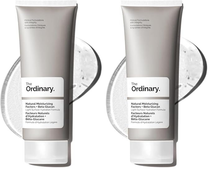 The Ordinary Natural Moisturizing Factors + Beta Glucan,Lightweight Gel Moisturizer for All-Day Hydration,3.4 Fl Oz,(Pack of 2)