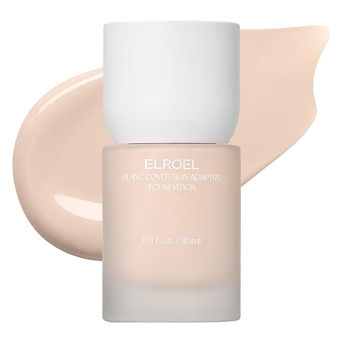 Blanc Cover Skin Foundation - K-Beauty Skincare Liquid Foundation Makeup with Panax Ginseng, Niacinamide & Collagen - Lightweight, Buildable 24HR Hydrating Wear 1.01 Fl Oz (#110)