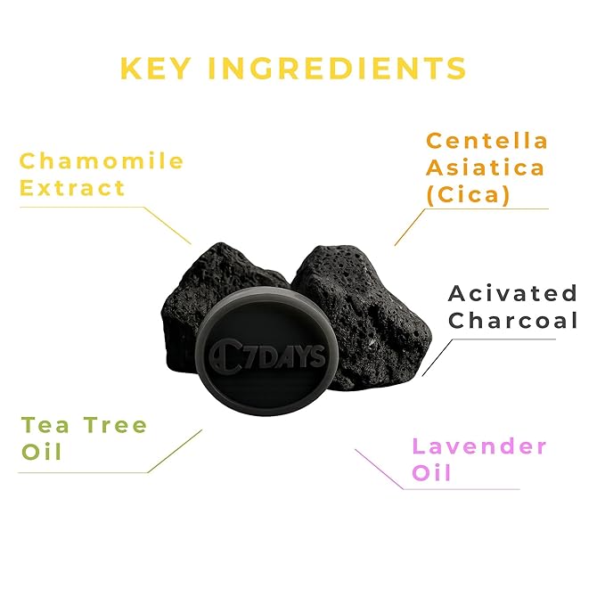 CDH7DAYS EWG VERIFIED VEGAN BAR SOAP/HANDMADE (MADE IN KOREA) Natural Body Soap Bar, Plant-Based, Handmade SOFT MILKY SOAP (Recommendation for MOTHER) (2, CHARCOAL)