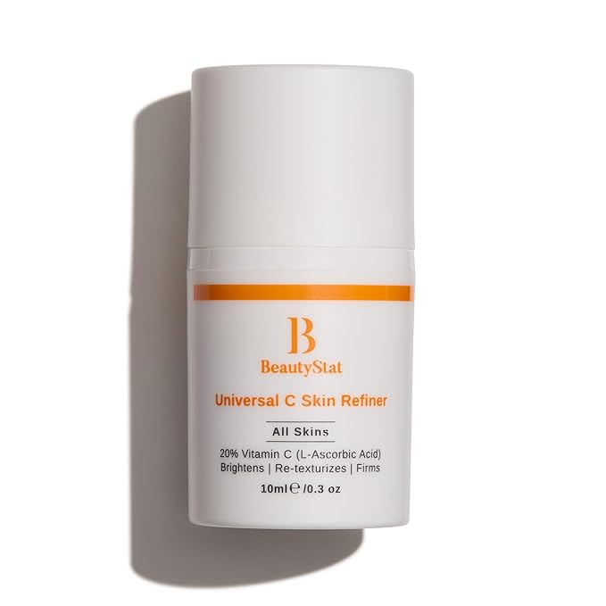 BeautyStat Universal C Skin Refiner - Vitamin C Serum for Face, 20% Pure L-Ascorbic Acid - Created by a 20+ Year Skincare Veteran Cosmetic Chemist (Travel Size (10ml, 1 Pack)