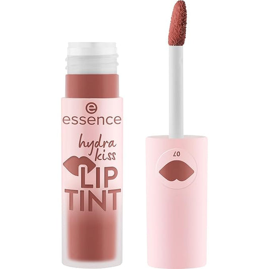 essence | Hydra Kiss Lip Tint | Hydrating, Long-Lasting Lip Stain | Natural Color & Radiant Shine (07 Hazelnut Haze)