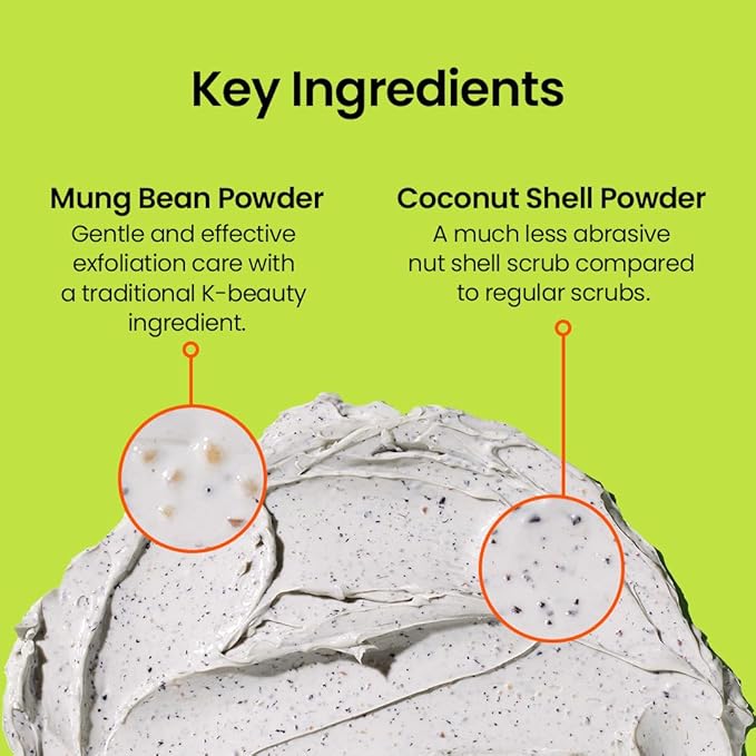 beplain Mung Bean Pore Clay mask (4.05 fl oz, 120ml) | Wash off mask for Blackhead & Whitehead care | Cleanse and visibly tighten pores | Collab with Youtuber LeoJ | Korean Clay Mask | k-beauty