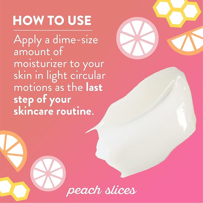 Peach Slices - Citrus-Honey Aqua Glow Moisturizer (3.04 oz) - Hydrating Moisture-Gel - Rebalance, Soothe, & Nourish - Grapefruit, Orange, Honey Extract - Vegan, Cruelty Free, Korean Skin Care & Beauty