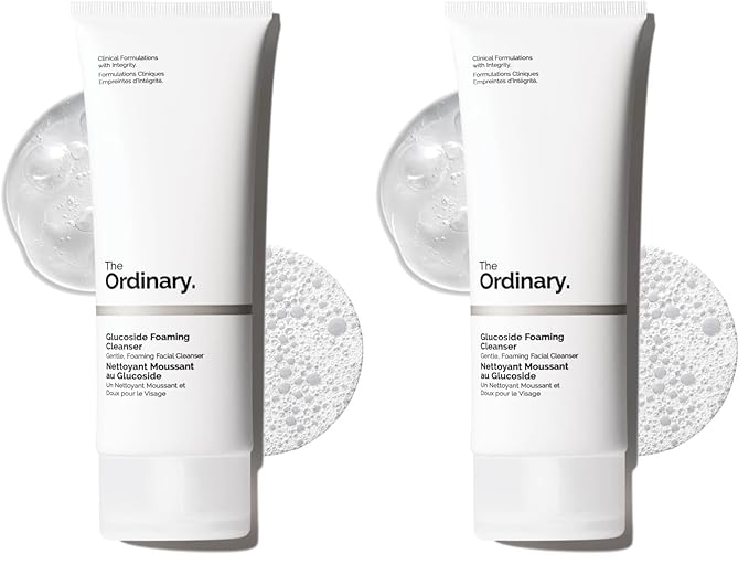 The Ordinary Glucoside Foaming Cleanser,Gentle Foaming Face Wash for All Skin Types Including Sensitive Skin,5.1 Fl Oz,(Pack of 2)
