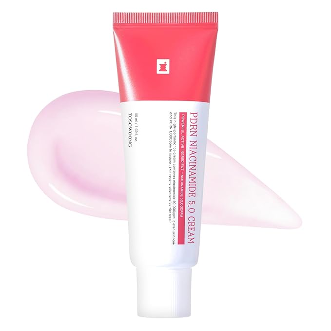 TOSOWOONG PDRN Niacinamide 5.0 Cream, Niacinamide 5% Dark Spot Remover for Face, Hyperpigmentation & Blemish Care, Salmon DNA Hydrating Moisturizer, Korean Skincare, 50ml / 1.69 fl. oz.