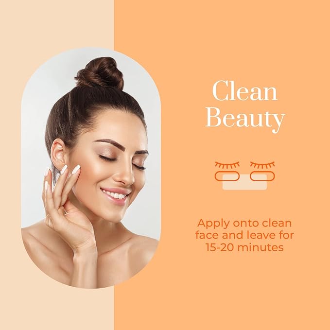 Clear Beauty Vitamin C & Collagen Under Eye Patches – Reduces Dark Circles, Puffiness & Fine Lines – Hydrating & Firming Eye Pads – Dermatologist Tested, Korean Skin Care, Vegan Clean Beauty – 5 Pack