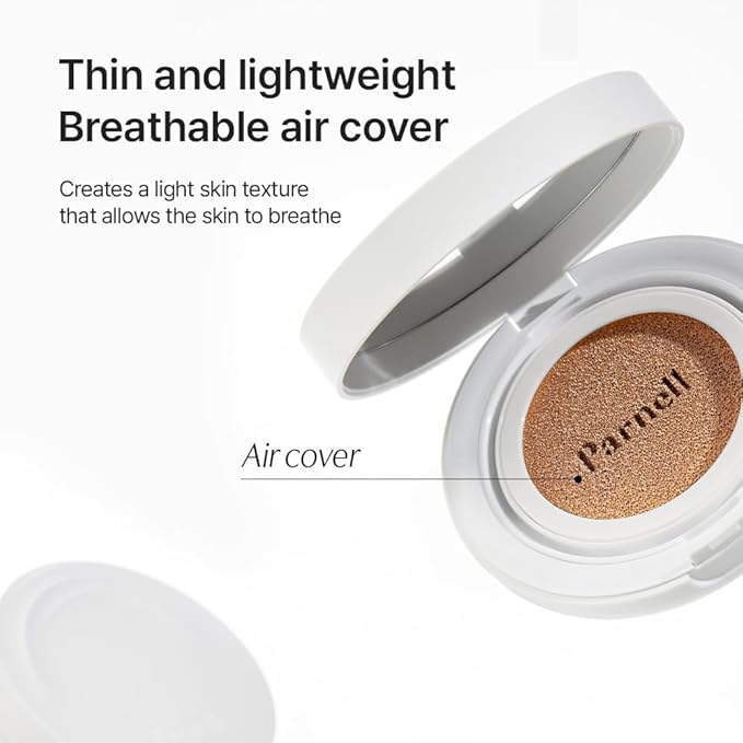 Parnell Cicamanu Serum Cushion - Moisturizing Foundation for Soothing, Coverage, Glass Skin and Lightweight for Sensitive and Dry Skin Pearl Skin (0.52 Fl Oz) (31N)