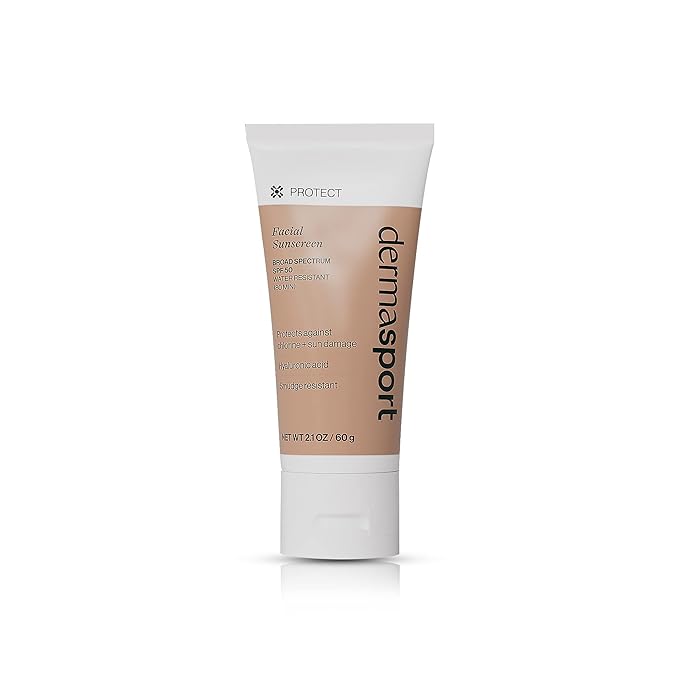 Dermasport SPF 50 Sunscreen for Face Lotion for Athletes, Zinc Oxide Hydrating, Non-Greasy, Broad Spectrum Sun Protection, Oil-Free, Reef-Safe, Face Sunscreen Resistant to every Sport