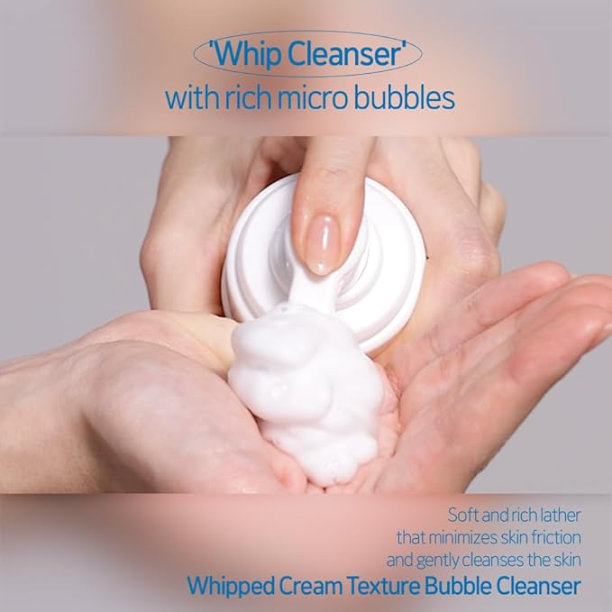 ETUDE SoonJung pH 6.5 Whip Cleanser Big Size, Mild Micro Foaming Face Wash for Sensitive Skin, Panthenol, Madecassoside for Soothing, Barrier Repair, Low pH, Vegan, Non-comedogenic 8.45 Fl Oz