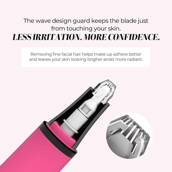 Gorilla Technique Eyebrow & Facial Trimmer for Women, Painless 2 in 1 Eyebrow Razor & Facial Hair Remover for Upper Lip, Chin & Peach Fuzz for Smooth Skin, K-Beauty Inspired Korean Skin Care