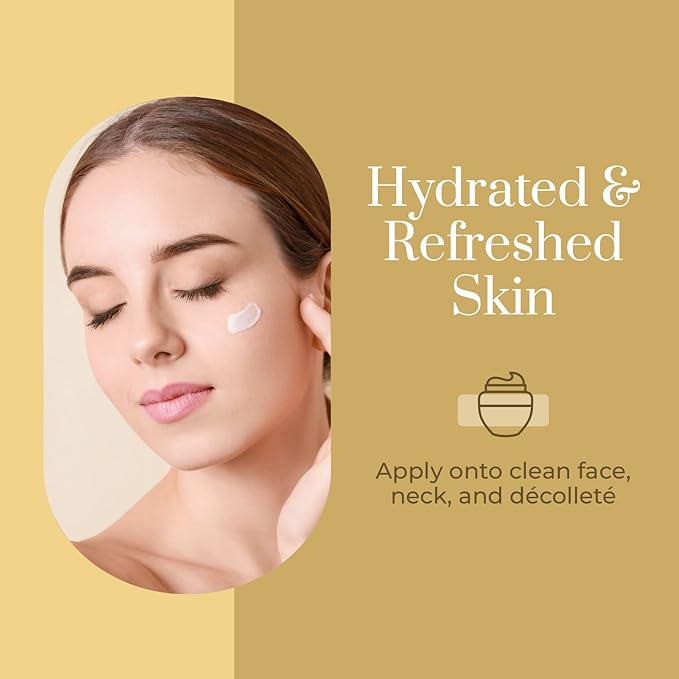 Clear Beauty 24K Gold & Collagen Day Cream Face Moisturizer – Dermatologist Tested, Anti Aging Korean Skin Care – Anti Wrinkle, Firms & Hydrates For Youthful Glow – Vegan, Clean Beauty – 1.69 Fl Oz